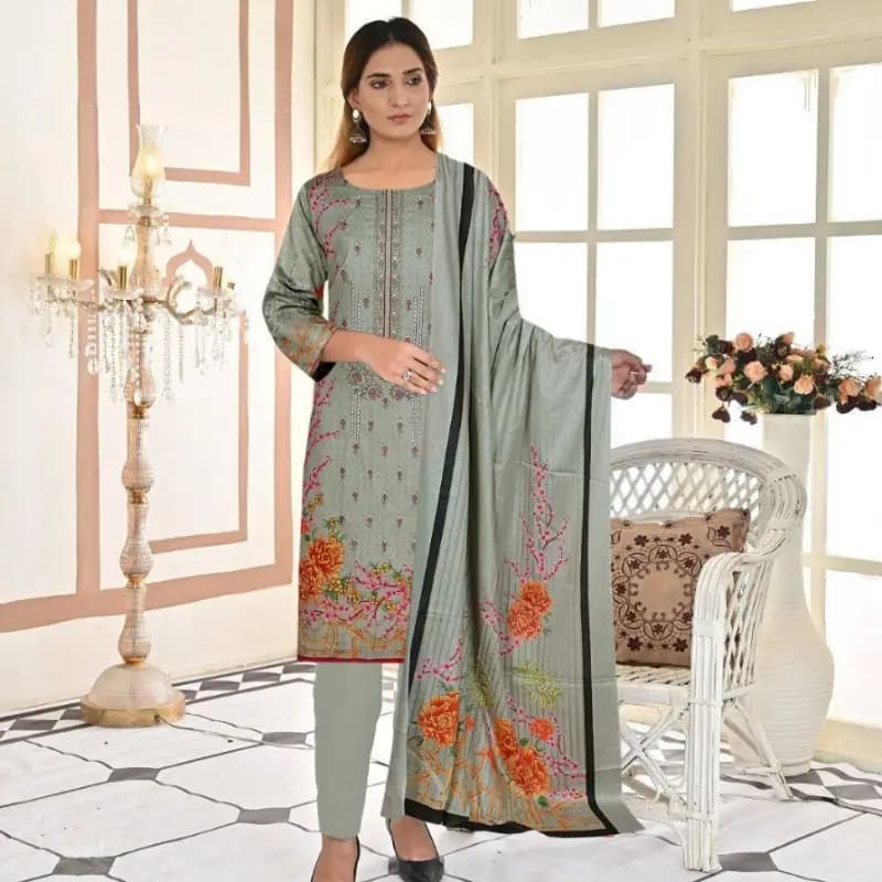 3pcs lawn unstitched suit